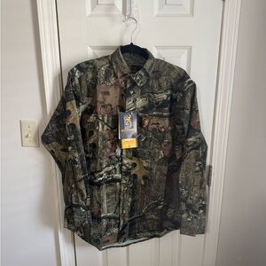 Browning Men's Camouflage Button-Down Shirt Size M New With Tags